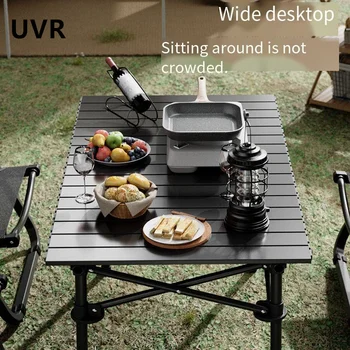 UVR Новые Уличные складные столы и стулья, набор для Путешествий, Портативный Стол для яичных рулетов из алюминиевого сплава, Складные столы и стулья для кемпинга