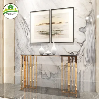 Роскошный мраморный консольный столик в Скандинавском Стиле Для прихожей, современный Длинный приставной столик из нержавеющей стали, мебель для прихожей в гостиную 100 см