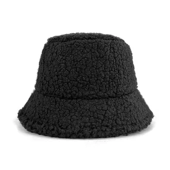 Зимняя однотонная кашемировая рыбацкая шляпа для мужчин и женщин, уличная ветровая теплая шапка для бассейна с ушками, белая
