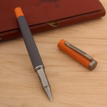 Высококачественная Авторучка Orange Gun Серого Цвета с Классическим Гибким Наконечником Fude Офисные Школьные Принадлежности Чернильные Ручки