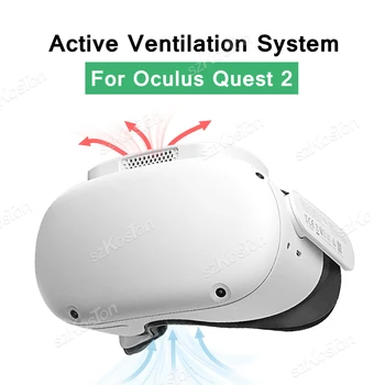 Охлаждающий вентилятор для виртуальной гарнитуры Oculus Quest 2 FQ2, активная вентиляция, циркуляция воздуха, уменьшение запотевания Для аксессуаров Oculus Quest 2