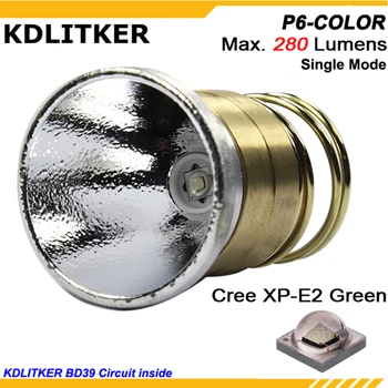 KDLITKER P6-ЦВЕТНОЙ Cree XP-E2 Blue 470 нм 280 люмен 3 В - 9 В 1-режимный разъем OP P60 (диаметр 26,5 мм)