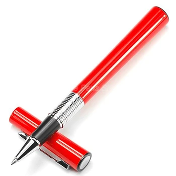 Фирменная шариковая ручка Jinhao красного и серебристого цвета JR702