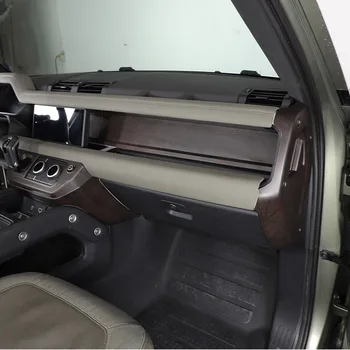 Модификация автомобиля из АБС-пластика с зерном дуба для Land Rover Defender 110 2020-2023, Наклейка для украшения внутренней рамы автомобиля, Автомобильные аксессуары