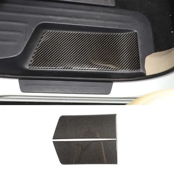 Для Nissan Pathfinder 2013-2018, мягкая наклейка из углеродного волокна на передний ряд, Встроенная наклейка на порог, аксессуары для интерьера автомобиля, 2 шт.