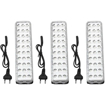 3X Светодиодный фонарик аварийного освещения Mini 30 LED 2-режимная перезаряжаемая лампа аварийного освещения для домашнего лагеря на открытом воздухе