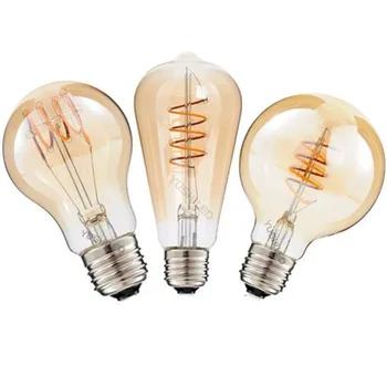 Edison LED Винтажная Лампа мягкая Светодиодная нить Накаливания 4 Вт 110 В 220 В E27 Базовая Коммерческая Лампа Ночник Светодиодные Гибкие Лампы Накаливания 4 шт./лот