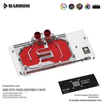 Barrow PC Full Cover RGB GPU VGA Блок Жидкостного Водяного Охлаждения Cooler для MSI RTX 4090 SUPRIM GAMING X BS-MSG4090M-PA